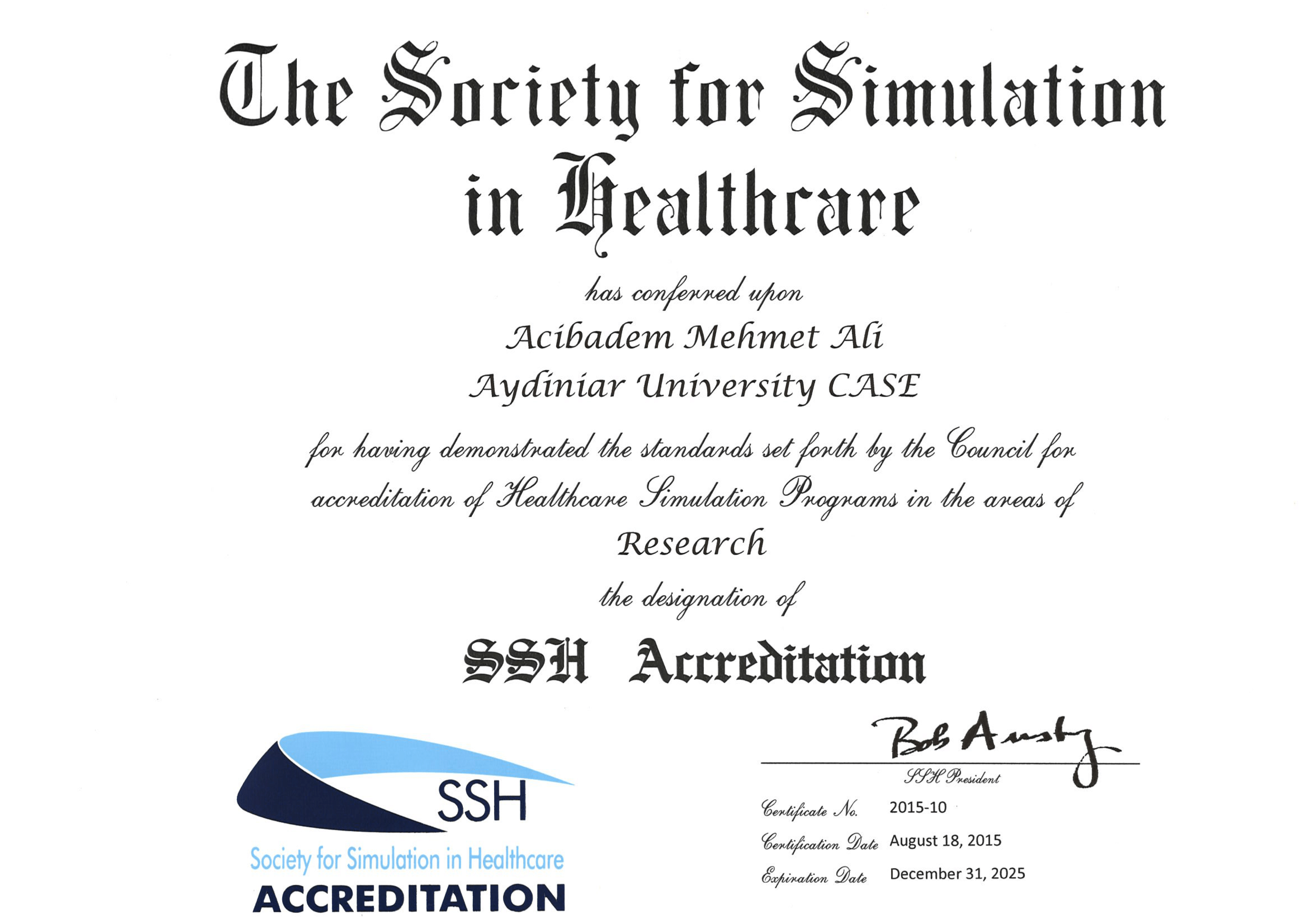 SSH Accreditation